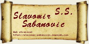Slavomir Šabanović vizit kartica